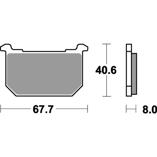 SBS 539HF FRONT/REAR PADS - CERAMIC STREET