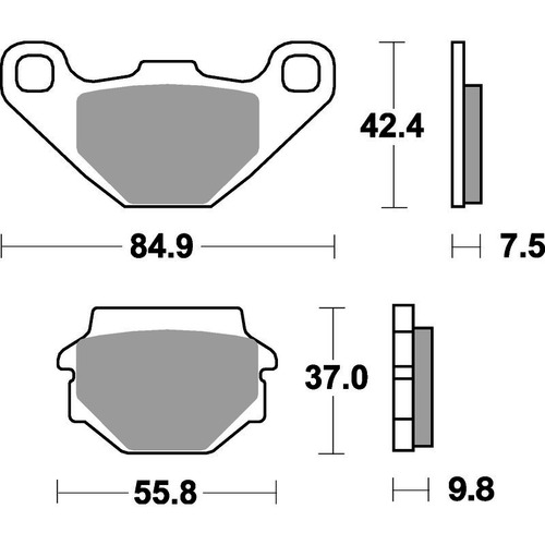 SBS 546SI FRONT/REAR PADS - SINTER OFF ROAD