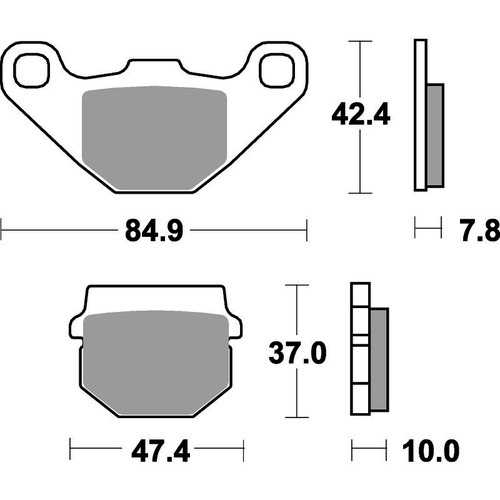 SBS 548HF FRONT/REAR PADS - CERAMIC STREET