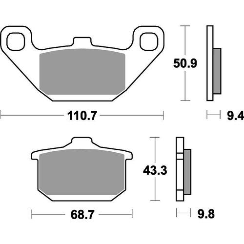 SBS 557LS REAR PADS - SINTER STREET