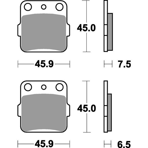 SBS 562SI FRONT/REAR PADS - SINTER OFF ROAD