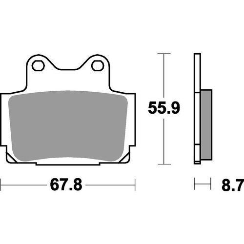 SBS 570HF FRONT/REAR PADS - CERAMIC STREET