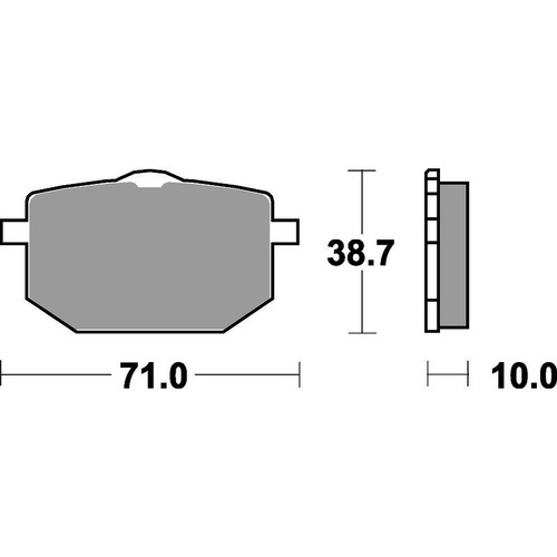 SBS 596HF FRONT/REAR PADS - CERAMIC STREET