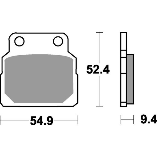 SBS 598HF FRONT/REAR PADS - CERAMIC STREET