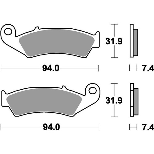 SBS 603SI FRONT/REAR PADS - SINTER OFF ROAD