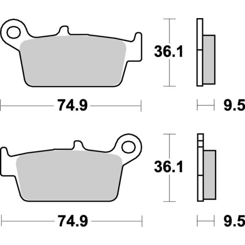 SBS 604RSI FRONT/REAR PADS - SINTER OFF ROAD RACE