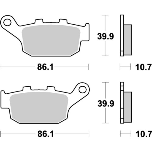 SBS 614HF FRONT/REAR PADS - CERAMIC STREET