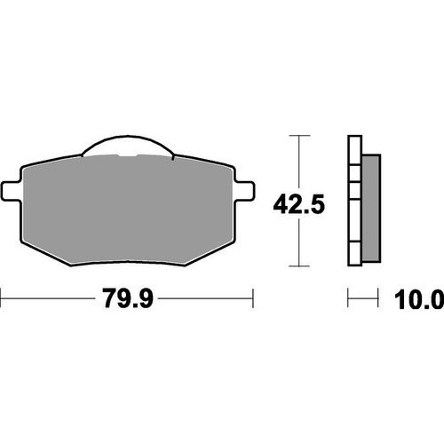 SBS 616HF FRONT/REAR PADS - CERAMIC STREET