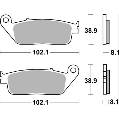 SBS 627HF FRONT/REAR PADS - CERAMIC STREET