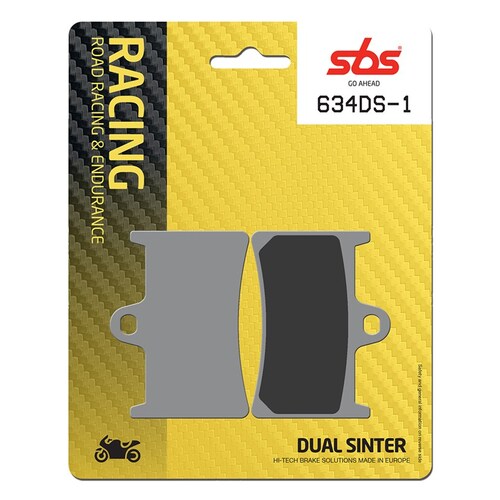 SBS 634DS-1 FRONT PADS - DUAL SINTER DYNAMIC RACING CONCEPT -DRC