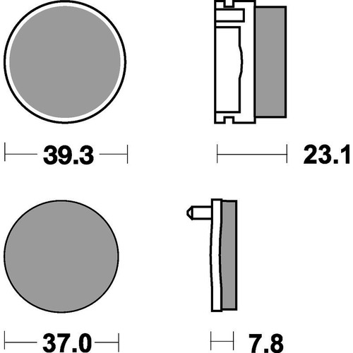 SBS 637LF REAR PADS - CERAMIC STREET