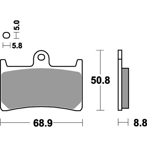 SBS 639HF FRONT/REAR PADS - CERAMIC STREET