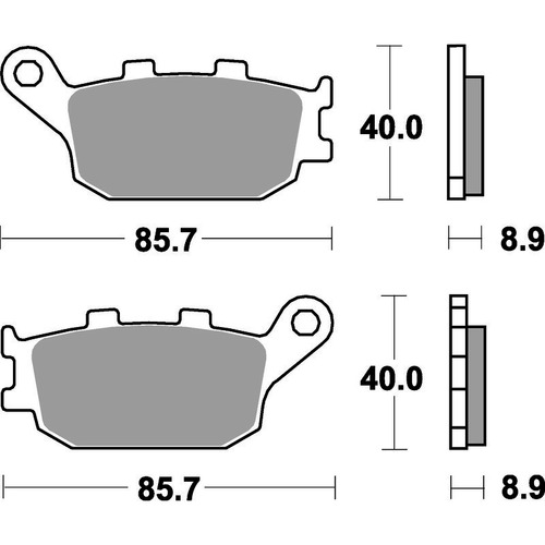 SBS 657RQ REAR PADS - CARBON TECH RACE
