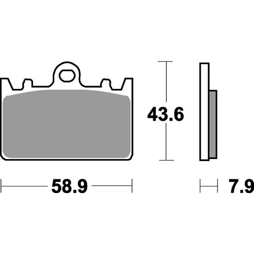 SBS 666RS FRONT PADS - SINTER ROAD RACE