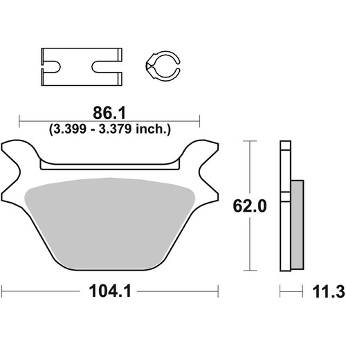 SBS669H.HF FRONT/REAR PADS - CERAMIC STREET AMERICAN V-TWIN