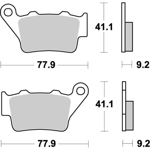 SBS 675RSI FRONT/REAR PADS - SINTER OFF ROAD RACE