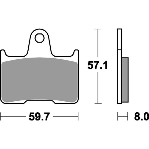 SBS 715HF FRONT/REAR PADS - CERAMIC STREET