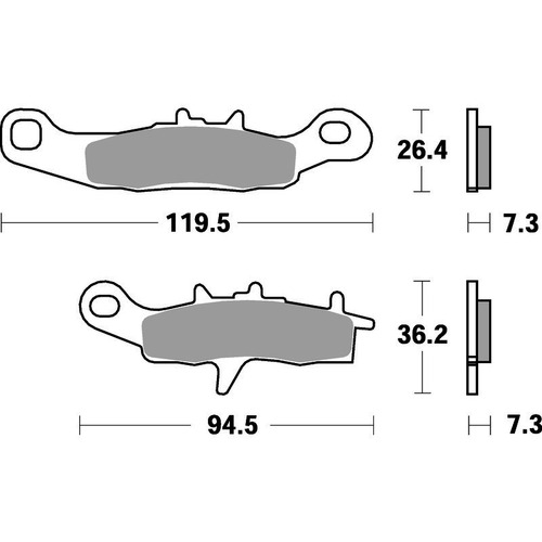 SBS 726RSI FRONT/REAR PADS - SINTER OFF ROAD RACE