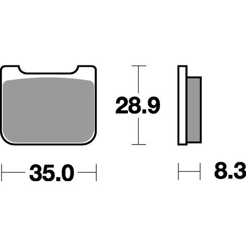 SBS732RQ REAR PADS - CARBON TECH RACE