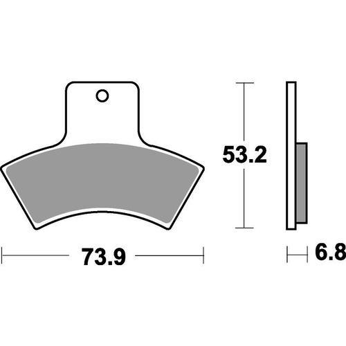 SBS 755ATS FRONT/REAR PADS - SINTER ATV