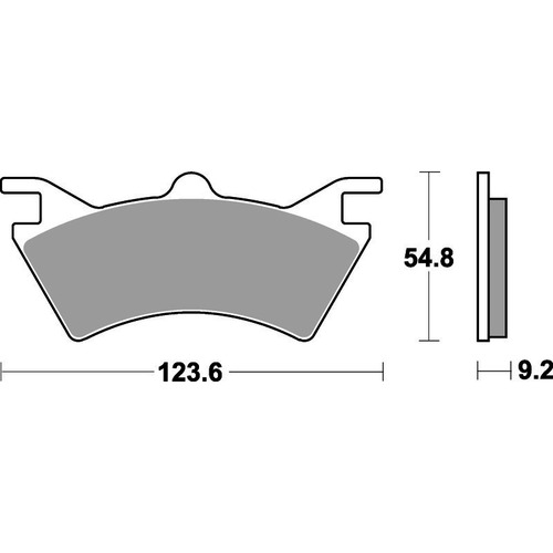 SBS 757ATS FRONT/REAR PADS - SINTER ATV