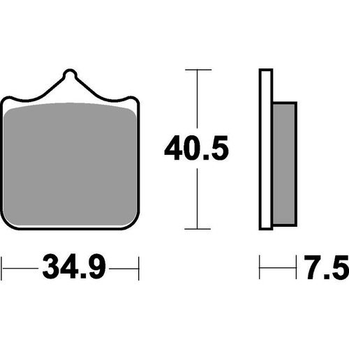 SBS 762RS FRONT PADS - SINTER ROAD RACE