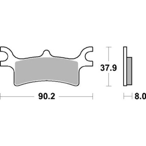 SBS 787ATS FRONT/REAR PADS - SINTER ATV