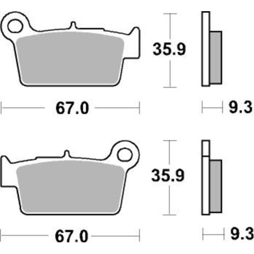 SBS 790SI FRONT/REAR PADS - SINTER OFF ROAD