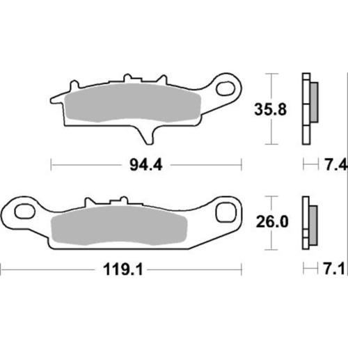 SBS 801SI FRONT/REAR PADS - SINTER OFF ROAD