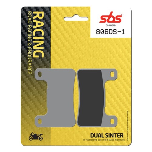 SBS 806DS-1 FRONT PADS - DUAL SINTER RACE