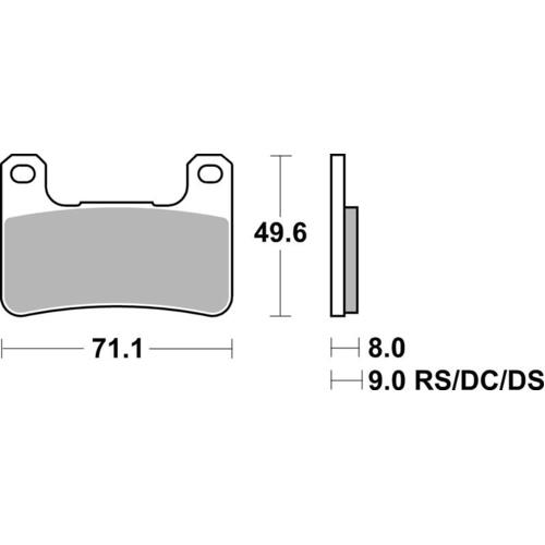 SBS 806SP FRONT PADS - EVO SINTER STREET