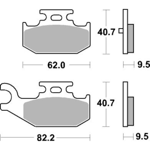 SBS 816SI FRONT/REAR PADS - SINTER OFF ROAD