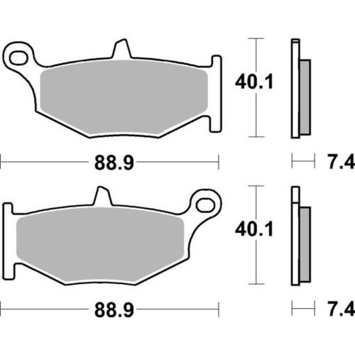 SBS 833LS REAR PADS - SINTER STREET