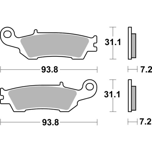 SBS 840SI FRONT/REAR PADS - SINTER OFF ROAD