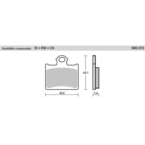 SBS 872SI FRONT/REAR PADS - SINTER OFF ROAD KTM85