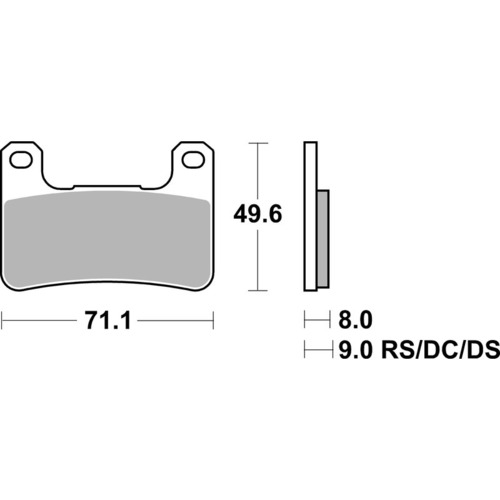 SBS 940SP FRONT/REAR PADS - EVO SINTER STREET