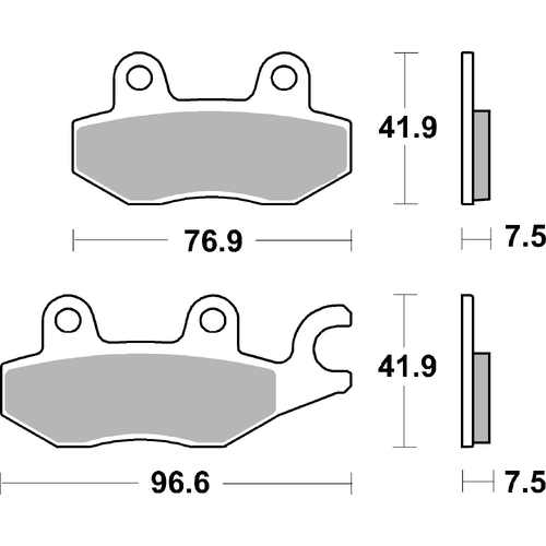 SBS 955RST FRONT PADS - ROAD AND TRACK SINTER KAWASAKI NINJA 400 FRONT