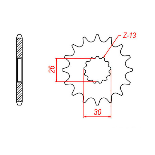 MTX 1180 STEEL FRONT SPROCKET 530 PITCH 17-TEETH - 10-TR1-17