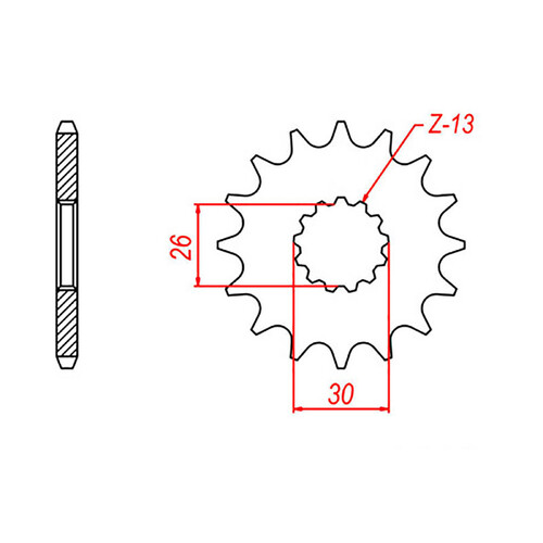 MTX 1183 STEEL FRONT SPROCKET 525 PITCH 17-TEETH - 10-TR4-17