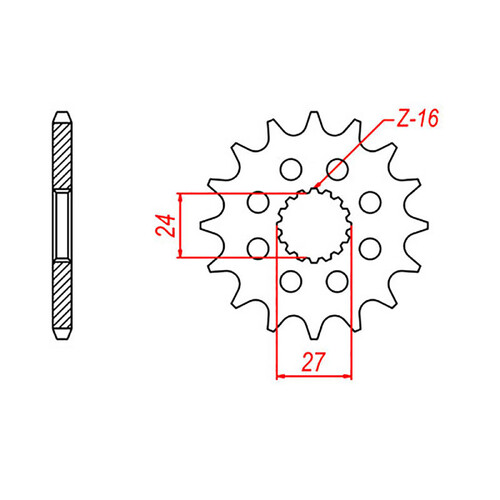 MTX 423 STEEL FRONT SPROCKET 530 PITCH 18-TEETH - 10-423-18