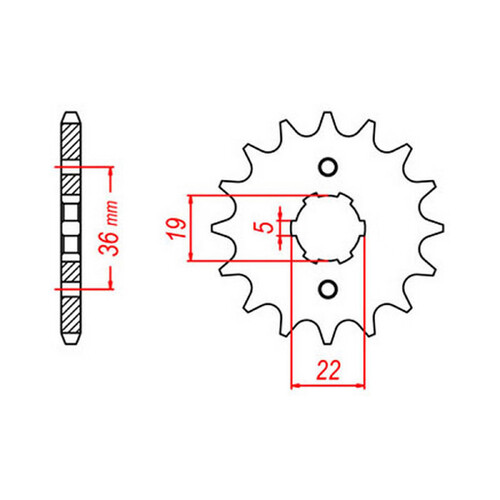 MTX 1352 STEEL FRONT SPROCKET 520 PITCH 13-TEETH - 10-TRX-13