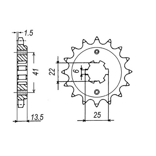 MTX 293 STEEL FRONT SPROCKET 520 PITCH 15-TEETH - 10-MM9-15