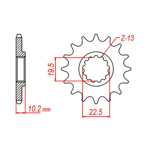 MTX 432 STEEL FRONT SPROCKET 520 PITCH 11-TEETH - 10-143-11