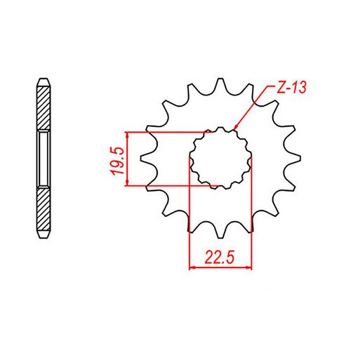 MTX 435 STEEL FRONT SPROCKET 530 PITCH 15-TEETH - 10-332-15