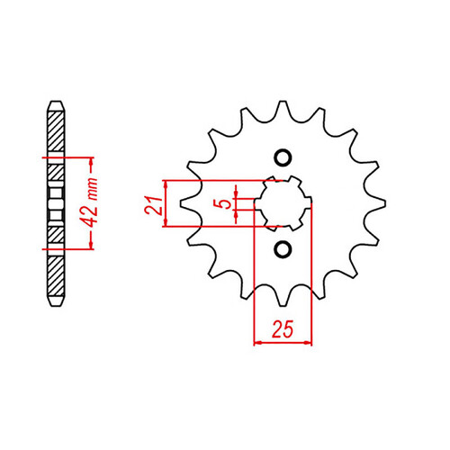 MTX 569 STEEL FRONT SPROCKET 520 PITCH 16-TEETH - 10-0Y1-16