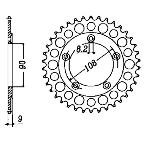 MTX 491 STEEL REAR SPROCKET 520 PITCH 40-TEETH - 11-601-40