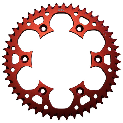 MTX 210 ZERO ALUMINIUM REAR SPROCKET 520 PITCH 51-TEETH RED - 11A-KAE-51RED