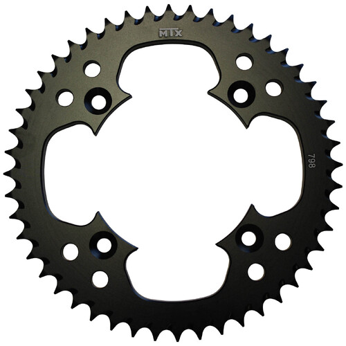 MTX 798 ZERO ALUMINIUM REAR SPROCKET 428 PITCH 52-TEETH BLACK - 11A-209-52BLK