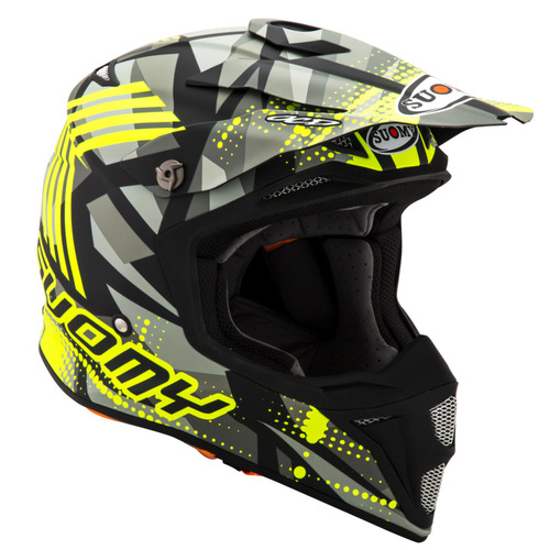 SUOMY MX SPEED SERGEANT HELMET MATT GREY FLURO YELLOW S