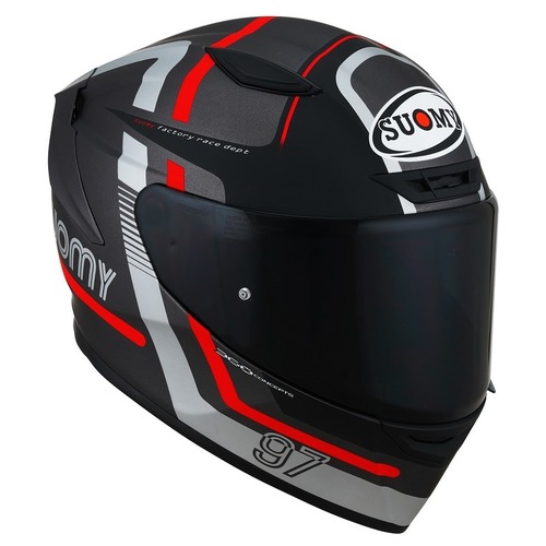 SUOMY TRACK-1 NINETY SEVEN HELMET GUNMETAL RED M